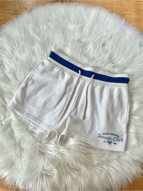 Lazy Sunday Tennis Club Fleece Lined Lounge Sweat Shorts Size Large